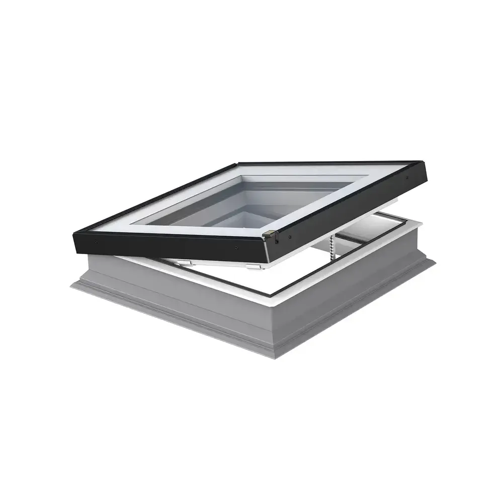 Ventana de tejado plano DEG P2 con perfil interior del acristalamiento en blanco