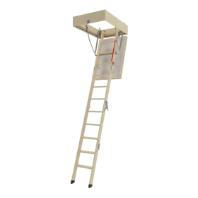 Escalera escamoteable de madera LTK Energy de 4 tramos