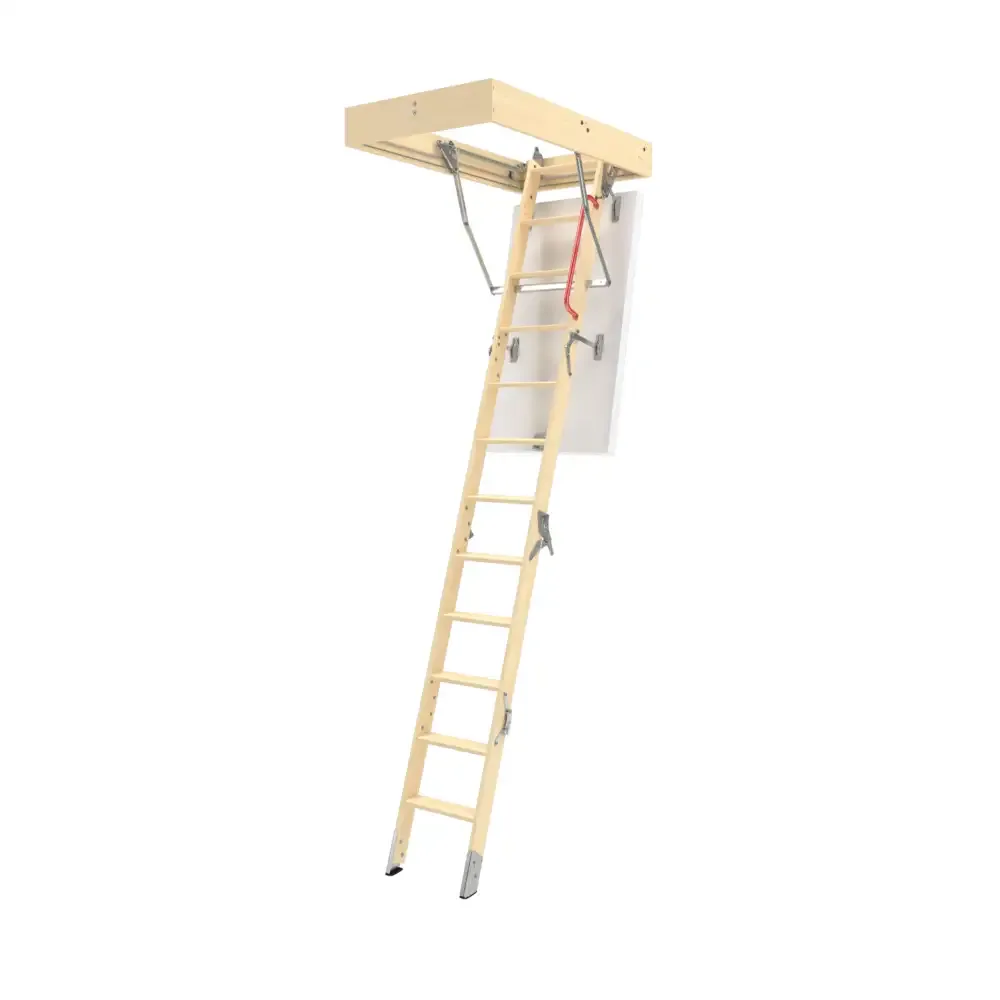 Wooden loft ladder GREENSTEP LWE Energy Efficient 4-section