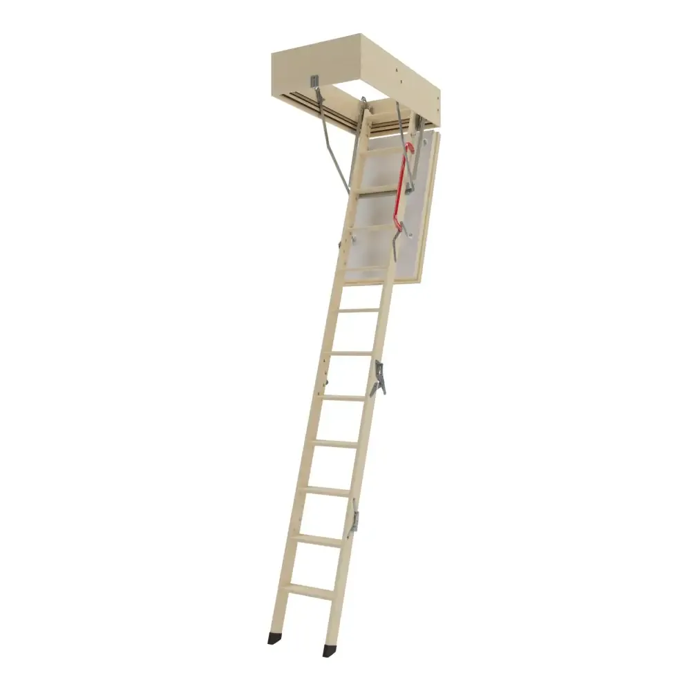 Escalera escamoteable de madera LWT de 4 tramos