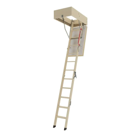 Escalera escamoteable de madera LWT de 4 tramos