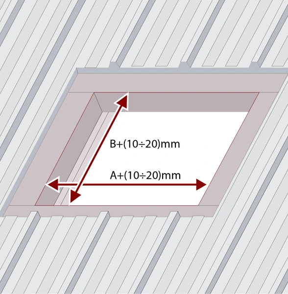 Ventanas para cubierta horizontal